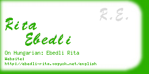 rita ebedli business card